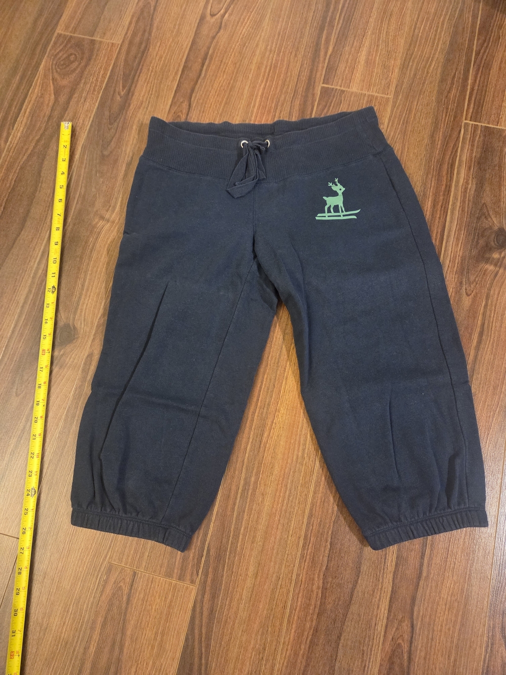 New Old Navy Capri Sweatpants with Mint Reindeer Accent